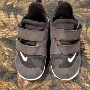 Black Nike Shoes with Dual velcro straps